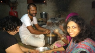 Making Churma with Mr. C and Wife